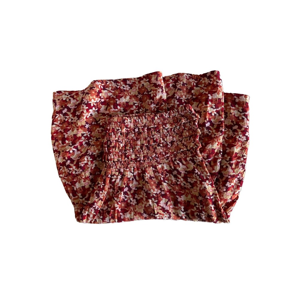 FatFace Ditsy Floral Smocked Mini Skirt 10 Boho Tiered Pull On Cottagecore Fall - Picture 8 of 8